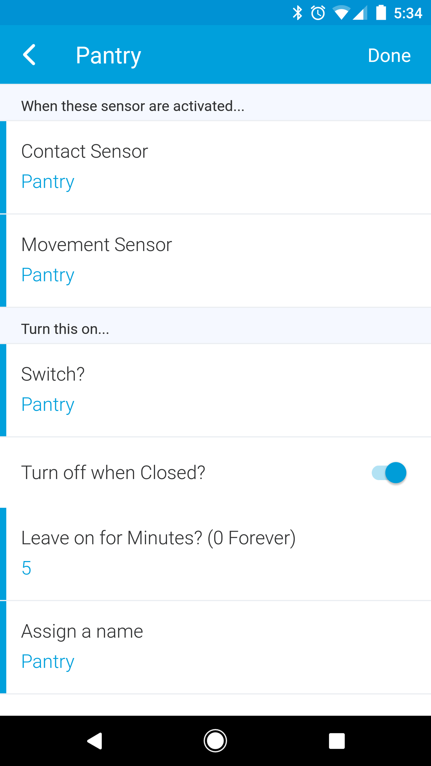 SmartThings Pantry App